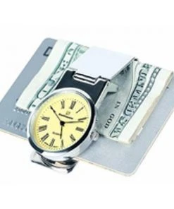 Aroa Marketing Unique Gifts Steinhausen Silver Money Clip Watch